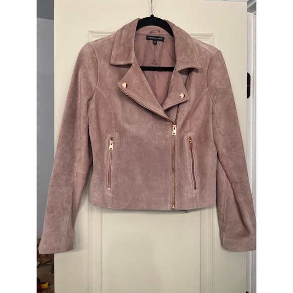 KENDALL & KYLIE GENUINE SUEDE LEATHER JACKET -PINK, SMALL, NWOT - Picture 2 of 8